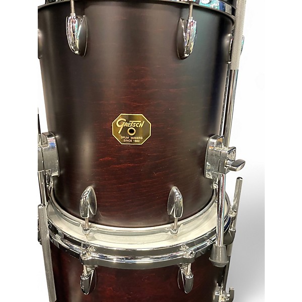 Used Gretsch Drums 4 Piece USA CUSTOM WALNUT Satin Red Drum Kit