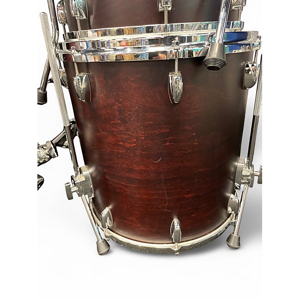 Used Gretsch Drums 4 Piece USA CUSTOM WALNUT Satin Red Drum Kit