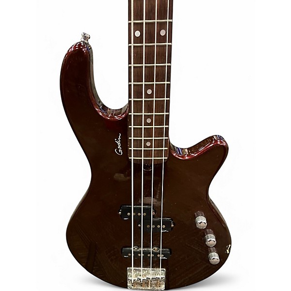 Used Godin FREEWAY 4  Maroon Electric Bass Guitar