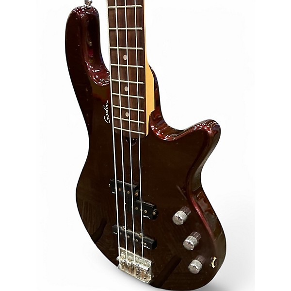 Used Godin FREEWAY 4  Maroon Electric Bass Guitar