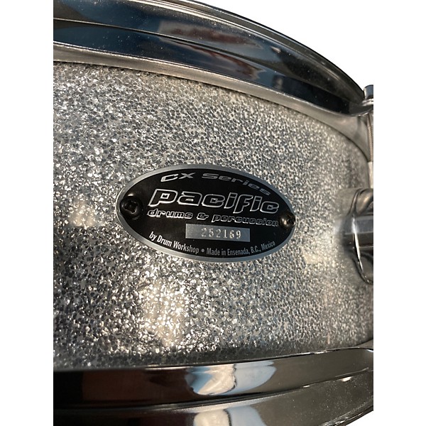 Used PDP by DW 14in CX Series Snare Silver Sparkle Drum