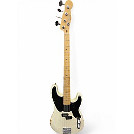 Used Fender Mike Dirnt Road Worn Precision Bass WHITE Electric Bass Guitar