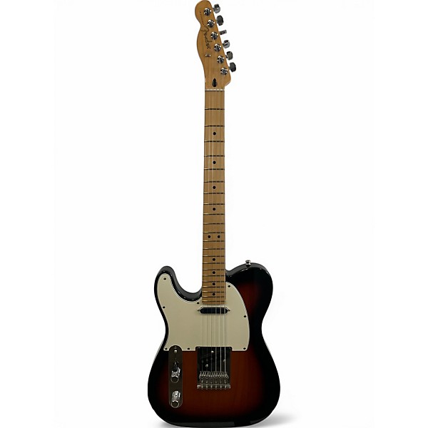 Used Fender Player Telecaster Left Handed 3 Tone Sunburst Solid Body Electric Guitar