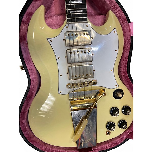 Used 2020 Gibson CUSTOM JIMI HENDRIX 1967 SG Polar White Solid Body Electric Guitar