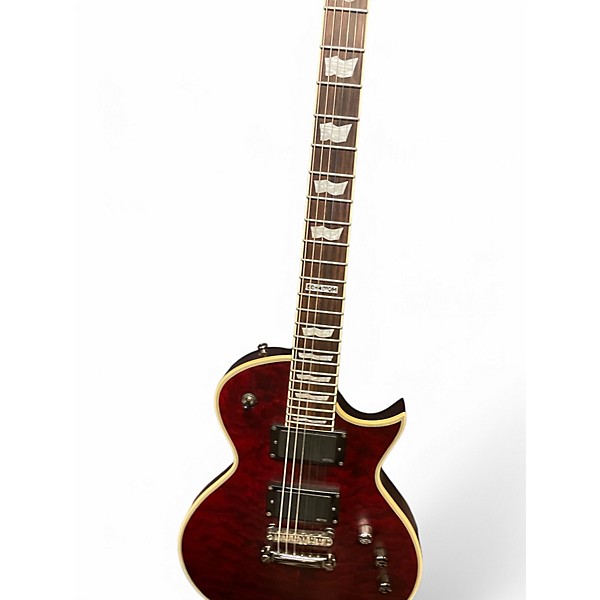 Used ESP LTD EC401QM RED Solid Body Electric Guitar