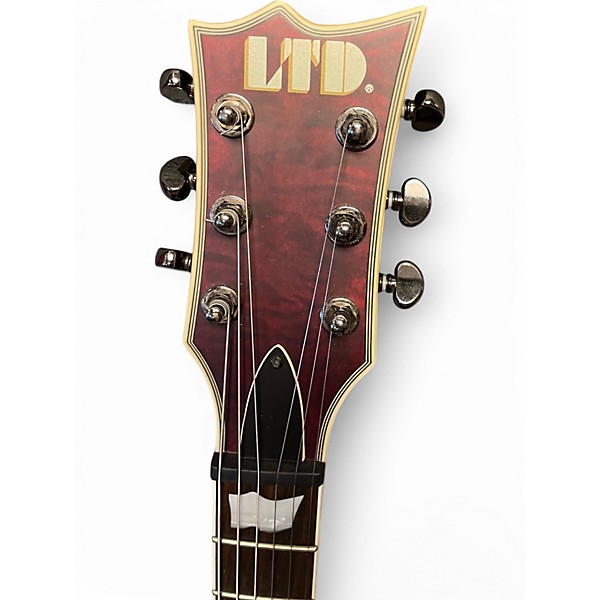 Used ESP LTD EC401QM RED Solid Body Electric Guitar