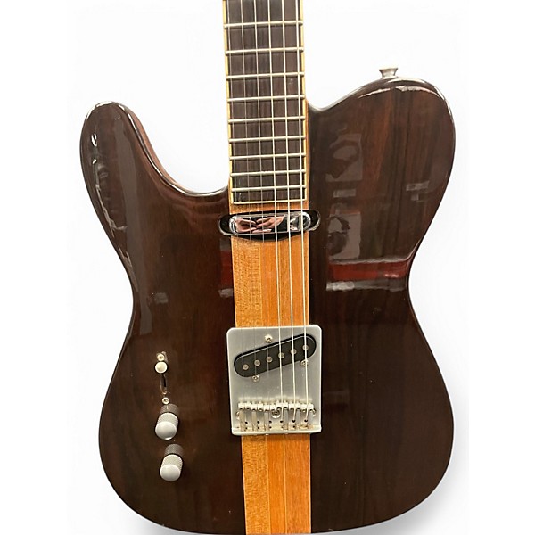Used Raven West Guitars t style neck through Natural Solid Body Electric Guitar