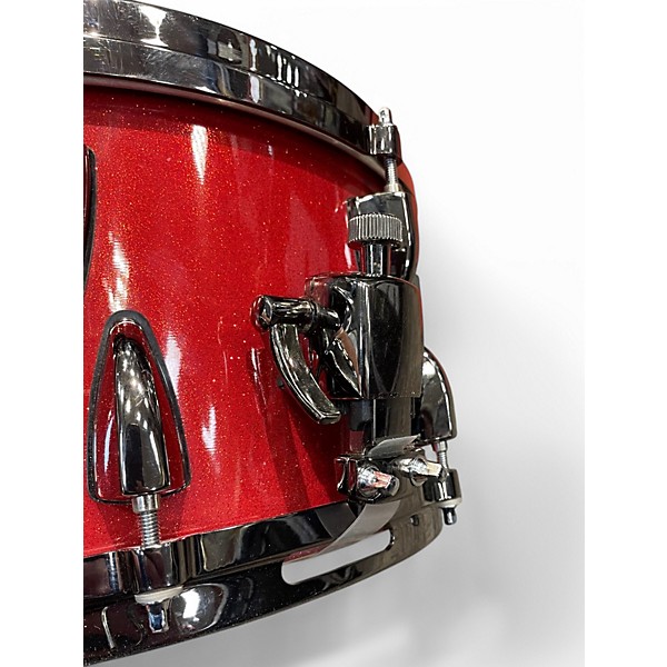 Used Orange County Drum & Percussion 14in PERCUSSION X RED SPARKLE Drum