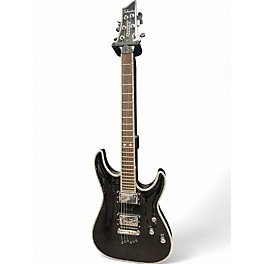 Used Schecter Guitar Research C1 Elite Diamond Series Black Solid Body Electric Guitar