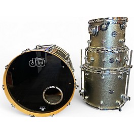 Used DW 4 Piece Performance Series Metallic Gold Drum Kit