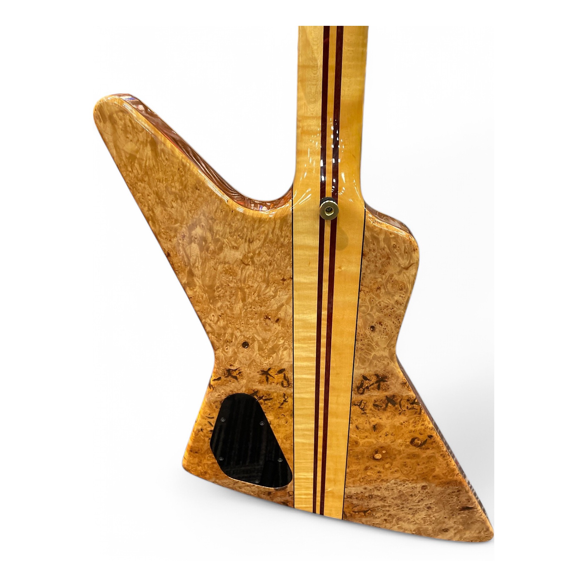Vintage 1980s Moonstone EXPLODER BURL MAPLE Electric Bass