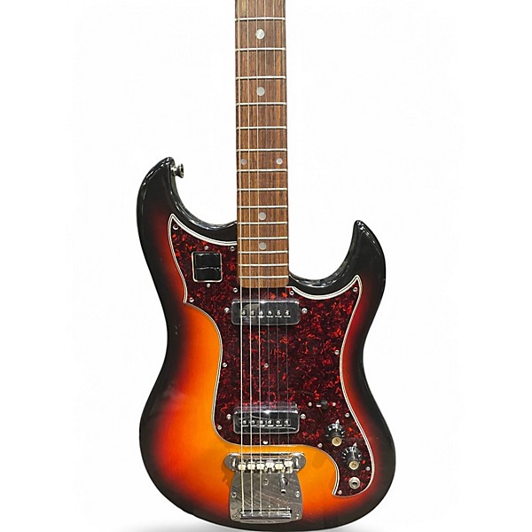 Used 1960s Conrad Bison 2 Color Sunburst Solid Body Electric Guitar