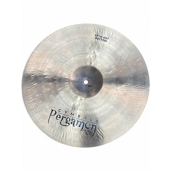 Used Pergamon 14in CRYSTAL LINE HI HAT PAIR Cymbal
