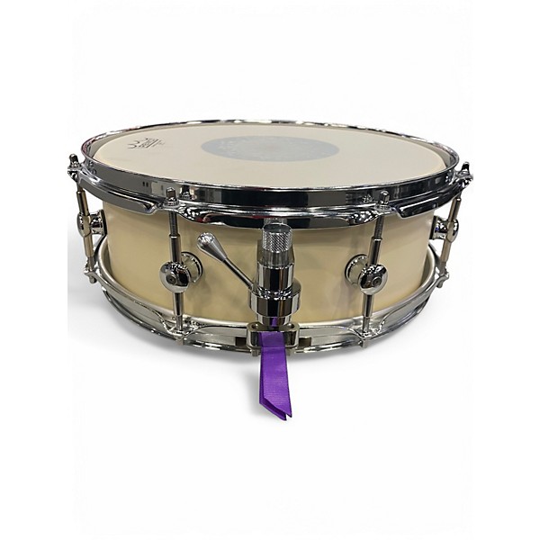 Used Sugar Percussion 14in Painted Poplar White white Drum