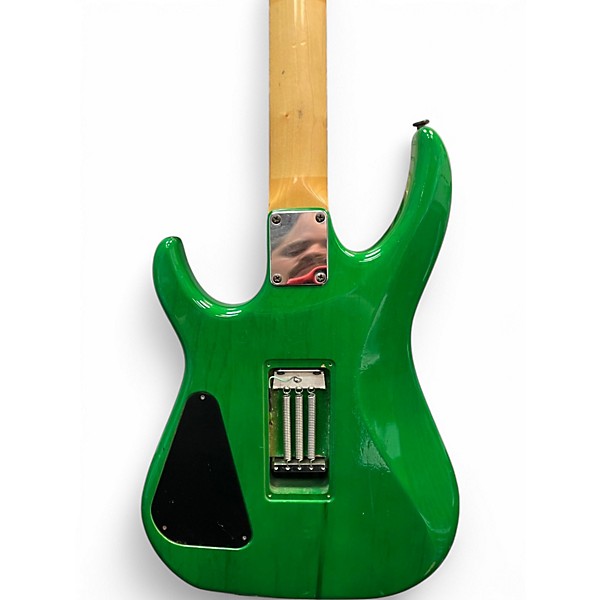 Vintage 1990s Hamer Diablo Emerald Green Solid Body Electric Guitar