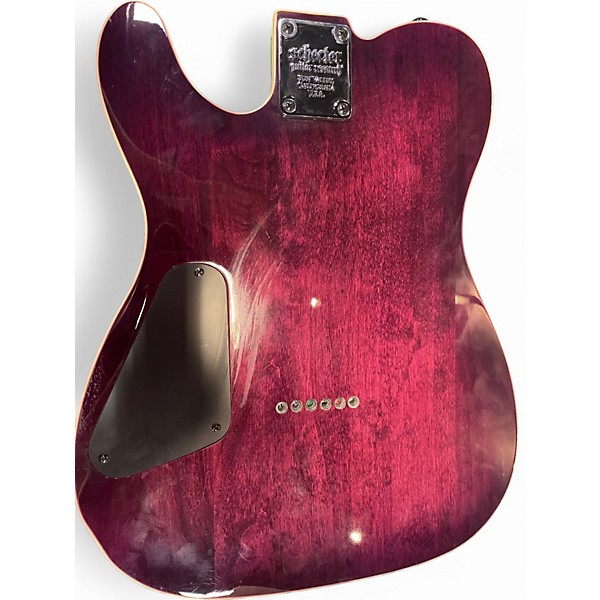 Used Schecter Guitar Research Diamond Series PT Pro Trans Purple Solid Body Electric Guitar