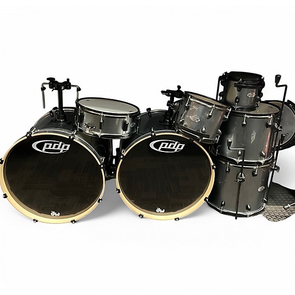 Used PDP by DW 8 Piece DOUBLE DRIVE Gray Drum Kit