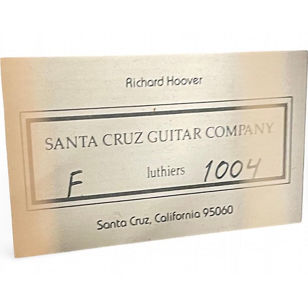 Used Santa Cruz F Cutaway Natural Acoustic Guitar