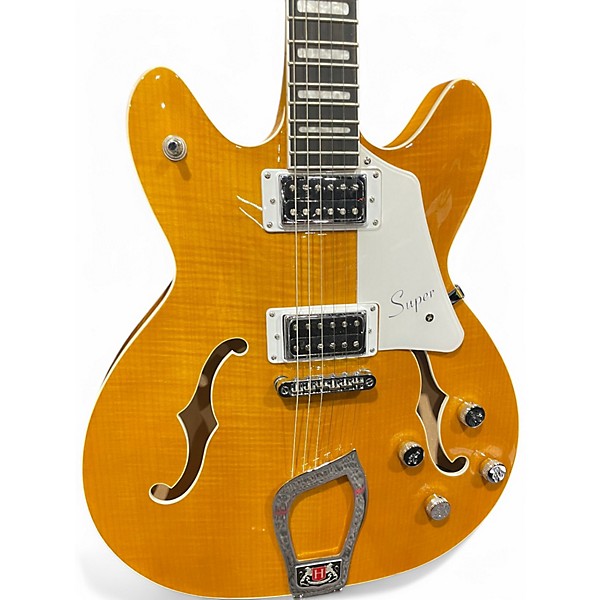 Used Hagstrom SUPER VIKING Natural Hollow Body Electric Guitar