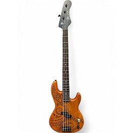 Used Luna TATTOO LONG SCALE Natural Electric Bass Guitar