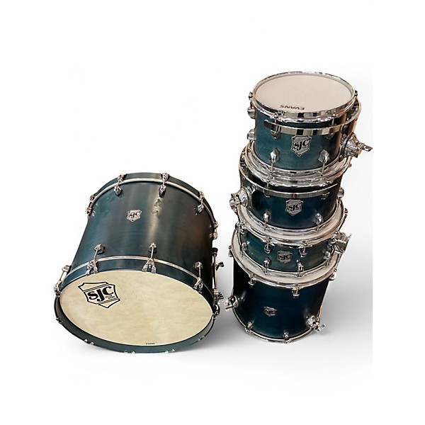 Used SJC 5 Piece Tour Series Emerald Green Drum Kit