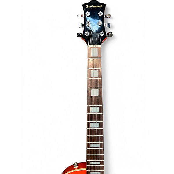 Used DeArmond M66 Fiesta Red Solid Body Electric Guitar