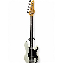 Used 2013 Schecter Guitar Research P5 Ivory Electric Bass Guitar
