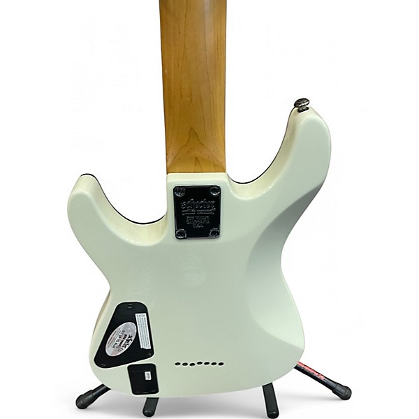 Used Schecter Guitar Research Diamond Series Demon 7 White Solid Body Electric Guitar