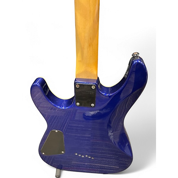 Used Schecter Guitar Research C1 DIAMOND SERIES Blue Solid Body Electric Guitar