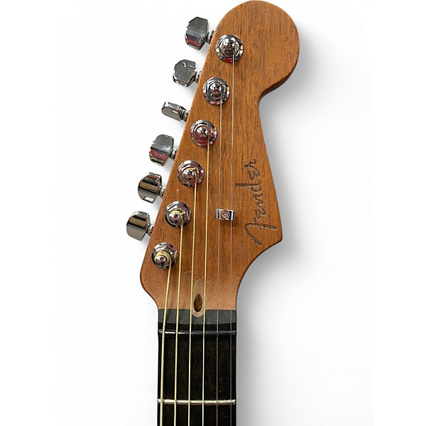 Used Fender American Acoustasonic Jazzmaster White  Acoustic Electric Guitar