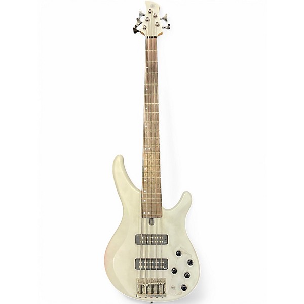 Used Yamaha TRBX505 Trans White Electric Bass Guitar