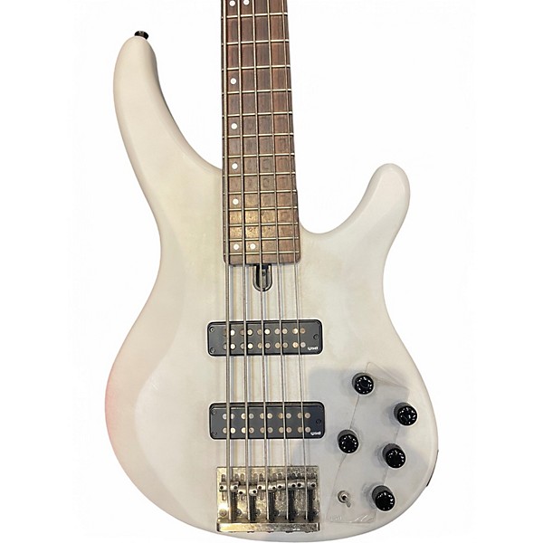 Used Yamaha TRBX505 Trans White Electric Bass Guitar