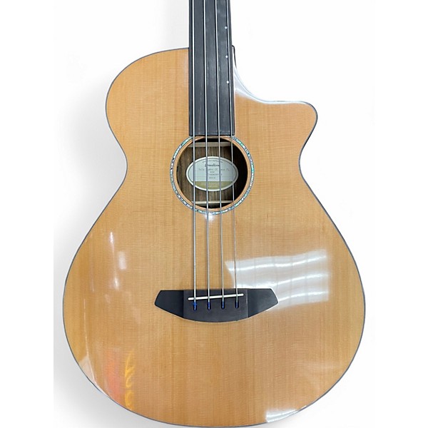 Used Breedlove Solo Jumbo Bass CE Natural Acoustic Bass Guitar