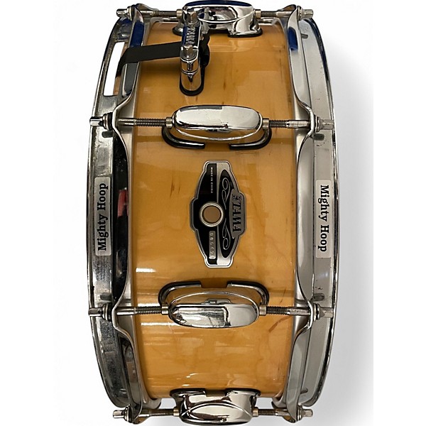 Used TAMA 5.5X14 Artwood Mighty Hoop Snare Natural Drum