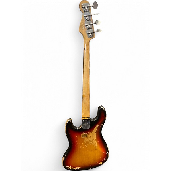 Vintage 1971 Fender 1970S Jazz Bass 3 Color Sunburst Electric Bass Guitar