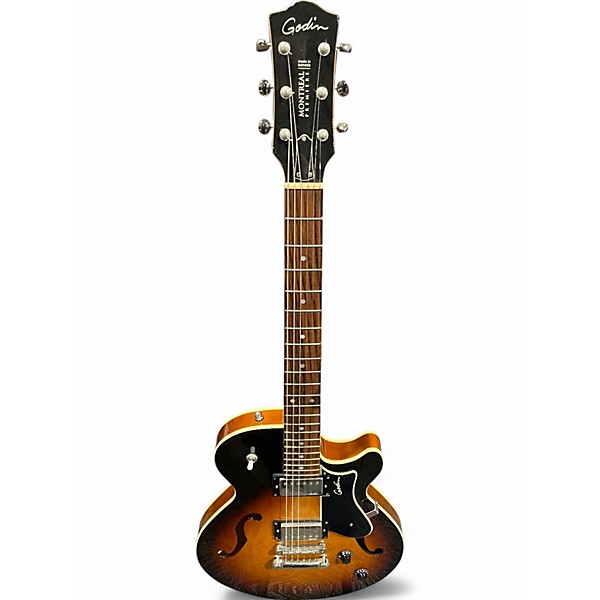 Used Godin Montreal Premier 2 Color Sunburst Hollow Body Electric Guitar