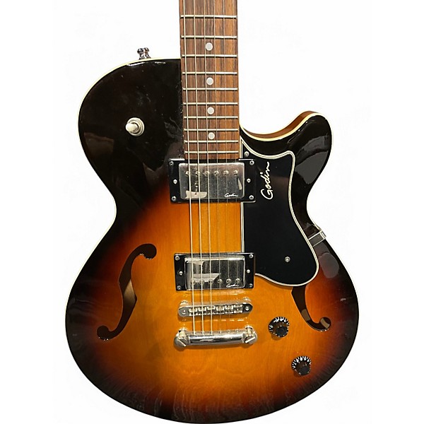 Used Godin Montreal Premier 2 Color Sunburst Hollow Body Electric Guitar