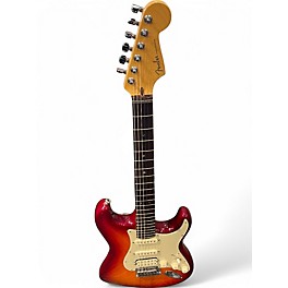 Used Fender American Deluxe Fat Stratocaster VINTAGE CHERRY Solid Body Electric Guitar