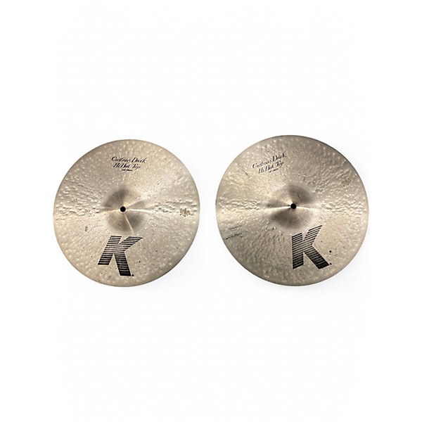 Used Zildjian 14in K Custom Dark Hi Hat Pair Cymbal