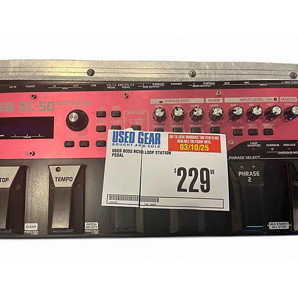 Used BOSS RC50 Loop Station Pedal