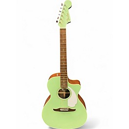 Used Fender California Newporter Player Surf Green Acoustic Electric Guitar