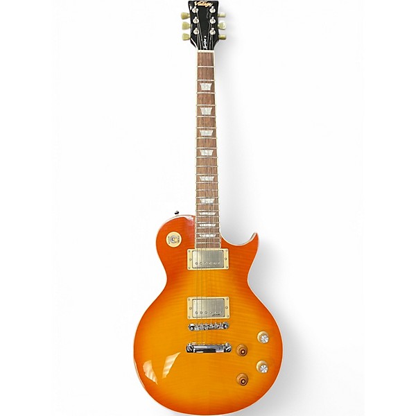 Used Vintage V-100 Lemon Drop Honey Burst Solid Body Electric Guitar,Specials : American Fashion Style Bags On Sale