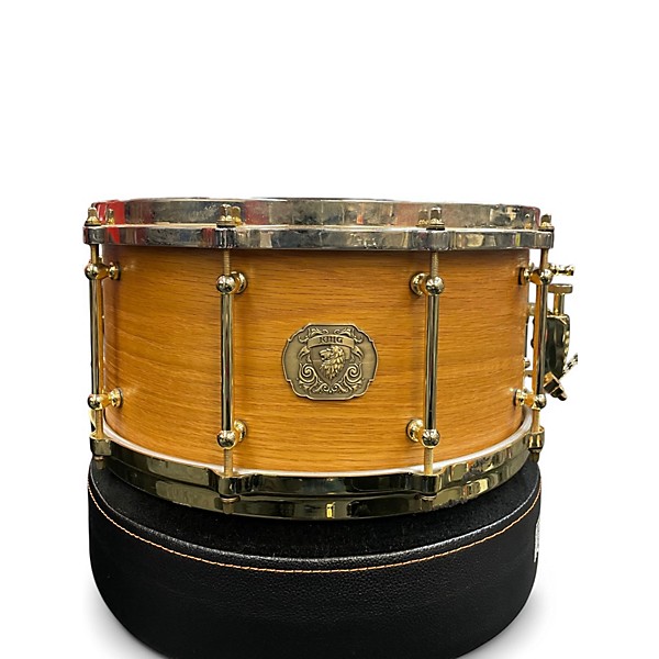 Used King Drums 6.5X14 CURLY MAPLE SNARE Natural Drum