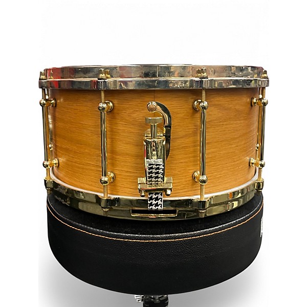 Used King Drums 6.5X14 CURLY MAPLE SNARE Natural Drum