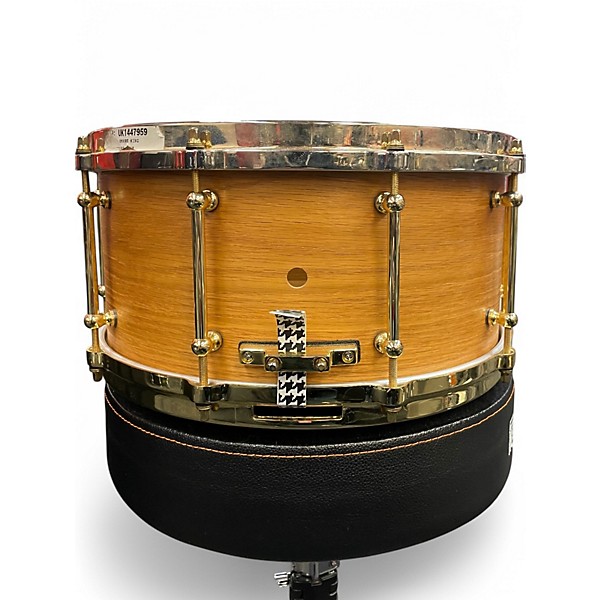 Used King Drums 6.5X14 CURLY MAPLE SNARE Natural Drum
