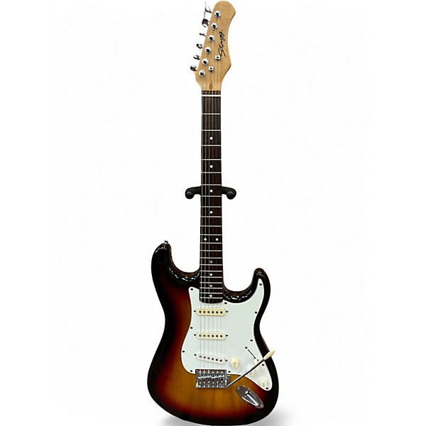 Used Stagg S Style 3 Color Sunburst Solid Body Electric Guitar