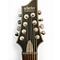 Used Schecter Guitar Research Damien Platinum Left Handed Flat Black Electric Guitar