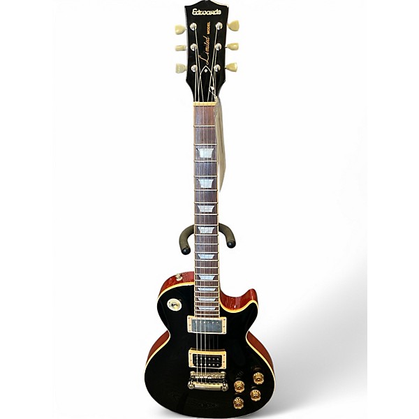 Used 2006 Edwards E-LP-92 Black Solid Body Electric Guitar