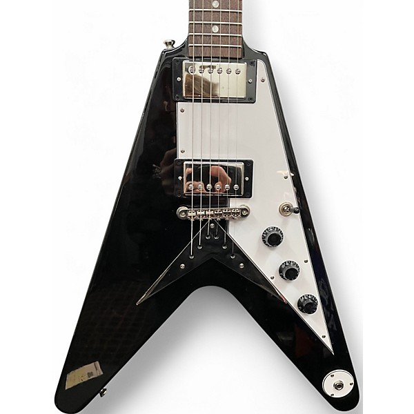 Used 2020s Epiphone 1958 Korina Flying V BLACK Solid Body Electric Guitar