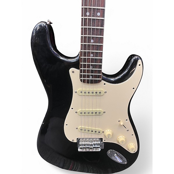 Used Squier Stratocaster II Black Solid Body Electric Guitar